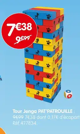 b&m Tour Jenga PAT'PATROUILLE offre