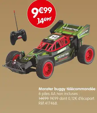 b&m Monster buggy télécommandée offre