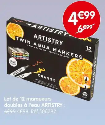 b&m ARTISTRY Lot de 12 marqueurs doubles à l'eau ARTISTRY : offre