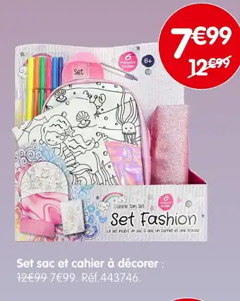 b&m Set sac et cahier à décorer offre