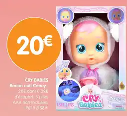 b&m CRY BABIES Bonne nuit Coney offre