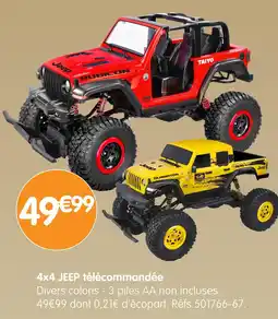 b&m 4x4 jeep télécommandée offre