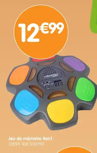 b&m Jeu de mémoire 4en1 offre