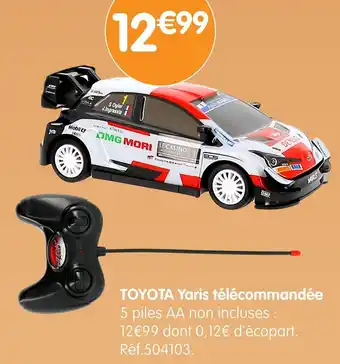b&m TOYOTA Yaris télécommandée offre