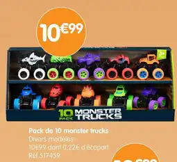 b&m Pack de 10 monster trucks offre