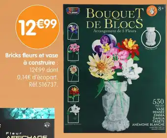 b&m Bricks fleurs et vase à construire : offre