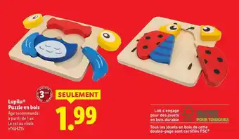Lidl Lupilu - puzzle en bois offre