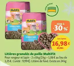 Maxi Zoo Multifit, - litières granules de paille offre