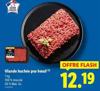 Lidl L'etal du boucher - viande hachée pur bœuf offre