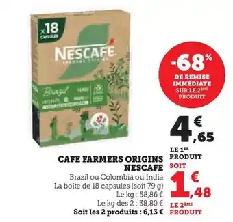 U Express Nescafé - cafe farmers origins offre