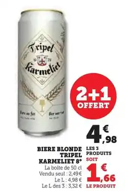 U Express Tripel karmeliet - biere blonde 8° offre