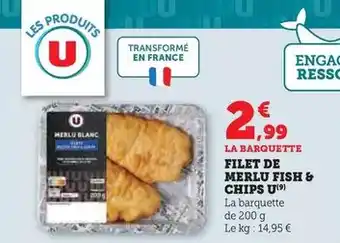 U Express U - filet de merlu fish & chips offre