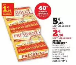 U Express Président - beurre offre