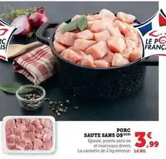 U Express Porc saute sans os offre