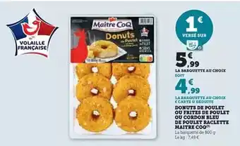 U Express Maître coq - donuts de poulet offre