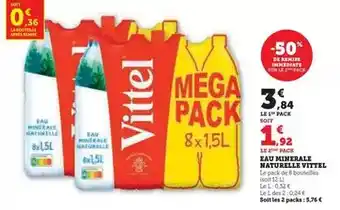 U Express Vittel - eau minerale naturelle offre