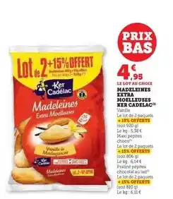 U Express Ker cadelac - madeleines extra moelleuses offre