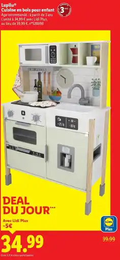 Lidl Lupilu cuisine en bois pour enfant offre