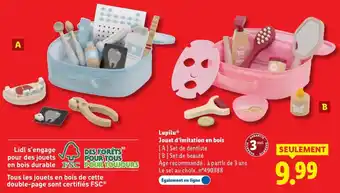 Lidl Lupilu jouet d'imitation en bois offre
