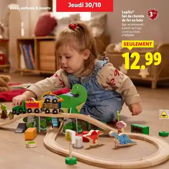 Lidl Lupilu set de chemin de fer en bois offre