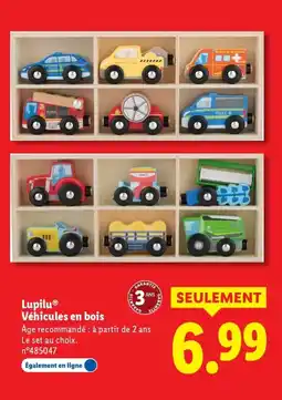 Lidl Lupilu véhicules en bois offre