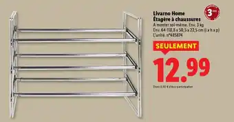 Lidl Livarno home étagère à chaussures offre