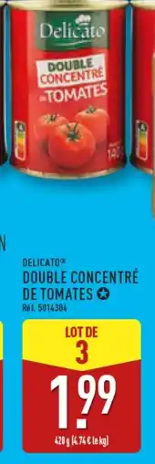 ALDI Double concentré de tomates offre