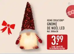 ALDI Home creation gnome de noël led offre