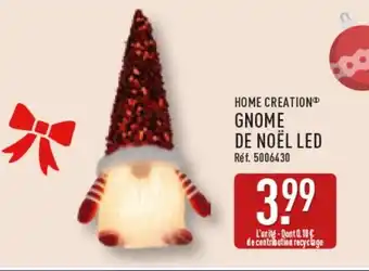 ALDI Home creation gnome de noël led offre
