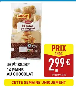 ALDI Les pâtissades 14 pains au chocolat offre