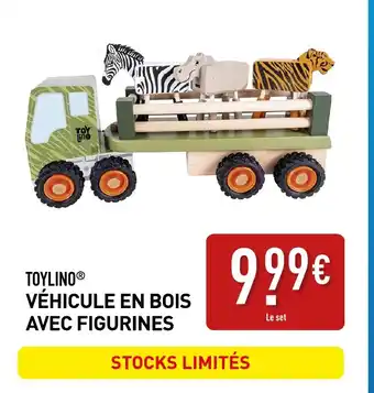 ALDI Véhicule en bois avec figurines offre
