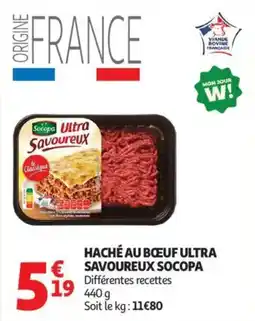 Auchan Haché au bœuf ultra savoureux socopa offre