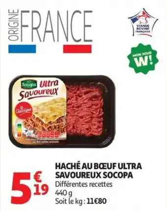 Haché au bœuf ultra savoureux socopa