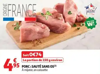 Auchan Porc sauté sans os offre