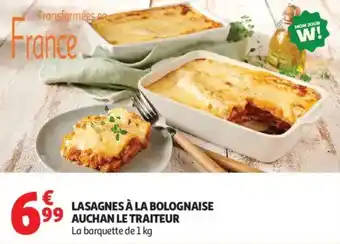 Lasagnes à la bolognaise auchan le traiteur
