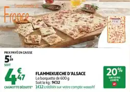 Auchan Flammekueche d'alsace offre