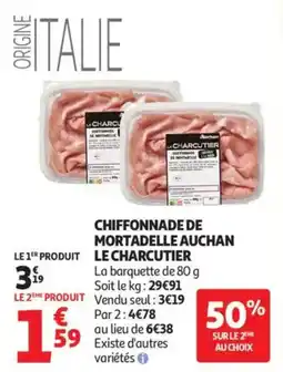 Auchan Chiffonnade de mortadelle auchan le charcutier offre
