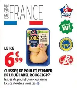 Auchan Cuisses de poulet fermier de loué label rouge igp offre