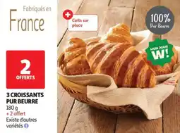 Auchan 3 croissants pur beurre offre
