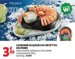 Auchan Couronne de queues de crevettes delpierre offre