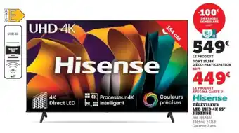 Téléviseur led uhd 4k 65 hisense