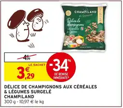 Intermarché Express Champiland Délice de champignons aux céréales & légumes surgelé offre