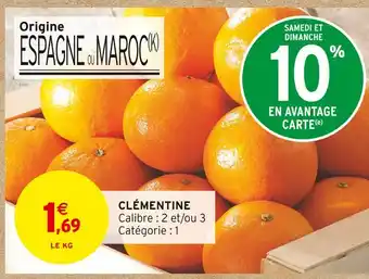 Intermarché Express Clémentine offre