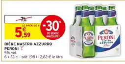 Intermarché Express PERONI Bière Nastro Azzurro offre