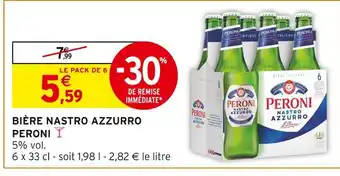 Intermarché Express PERONI Bière Nastro Azzurro offre