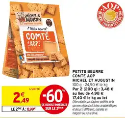Intermarché Express MICHEL ET AUGUSTIN Petits Beurre Comté AOP offre