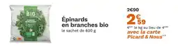 Picard PICARD Épinards en branches bio offre