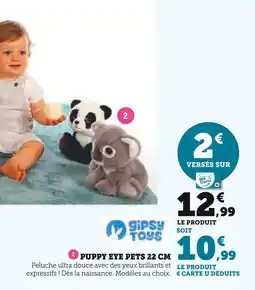 Hyper U Gipsy Toys Puppy Eye Pets 22 cm offre