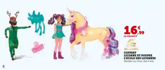 Hyper U L'ECOLE DES LICORNES Coffret Licorne et Poupée offre