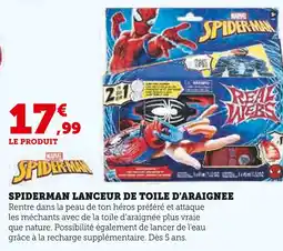 Hyper U Marvel Spiderman Lanceur de Toile d'Araignée offre